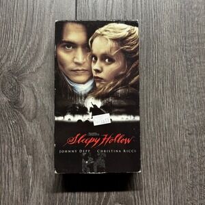 Sleepy Hollow VHS 1999 Tim Burton Johnny Depp Christina Ricci Blockbuster Case